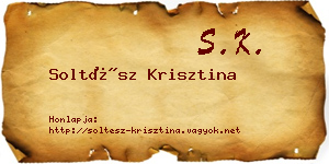 Soltész Krisztina névjegykártya