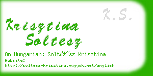 krisztina soltesz business card